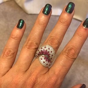Pave Ring - sterling and CZ